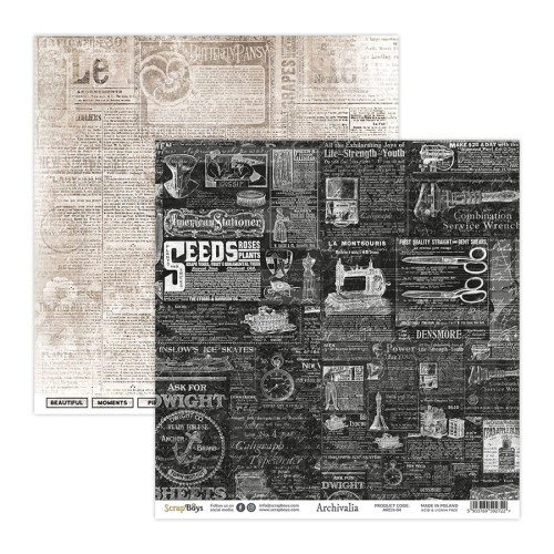 Papier 30x30 Archivalia 04 ARCH-04 ScrapBoys