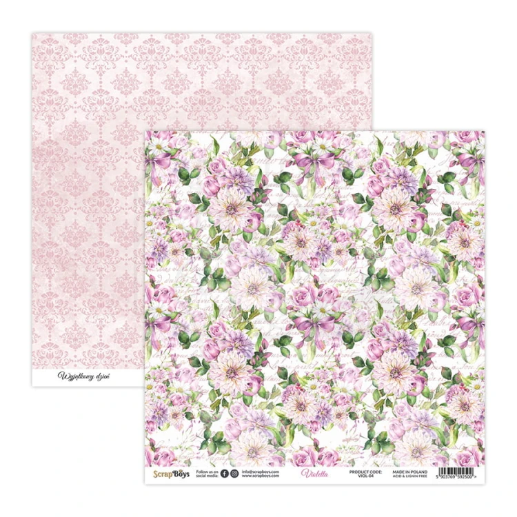 Zestaw papierów 30x30 Violetta VIOL-08 ScrapBoys