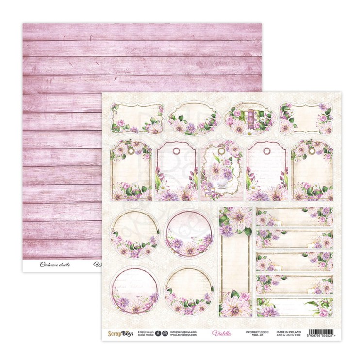Papier 30x30 Violetta 06 VIOL-06 ScrapBoys