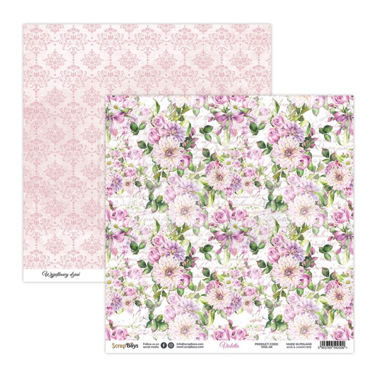 Papier 30x30 Violetta 04 VIOL-04 ScrapBoys