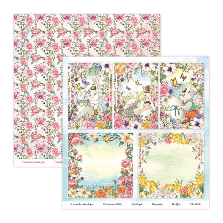 Zestaw papierów 30x30 Spring Flowers SPRI-08 ScrapBoys