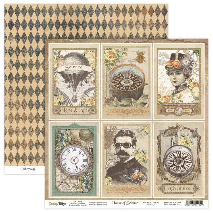 Zestaw papierów 20x20 House of Science HOSC-10 ScrapBoys