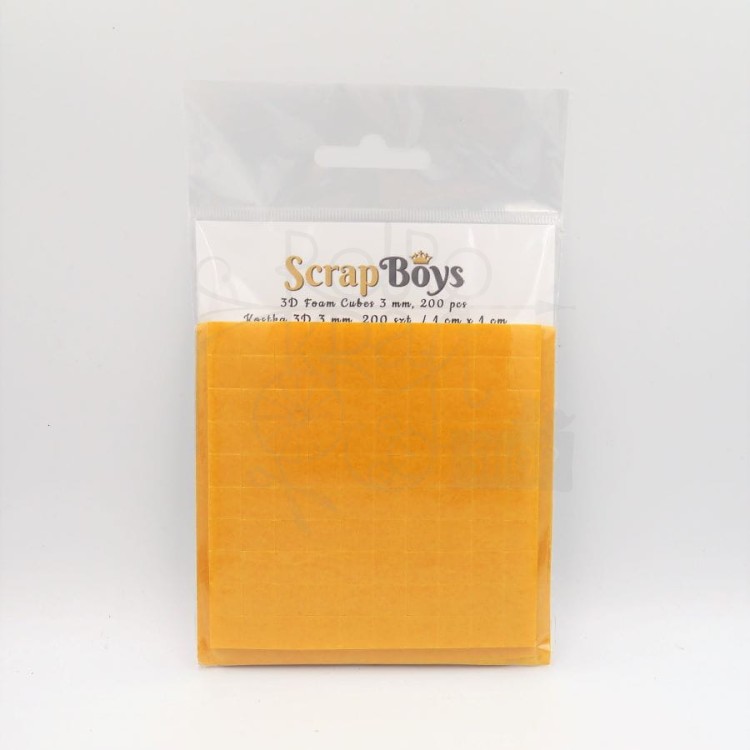 Kostki dystansowe 3mm 1x1cm 200szt SB-02 ScrapBoys