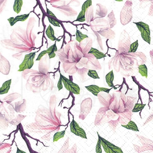 Serwetka 33x33 - Magnolia gałązki 2