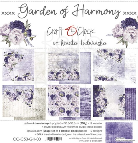 Zestaw papierów 30x30 Garden of Harmony CC-C53-GH-00 Craft O'Clock