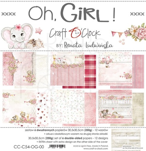 Zestaw papierów 30x30 Oh, Girl! CC-C54-OG-00 Craft O'Clock
