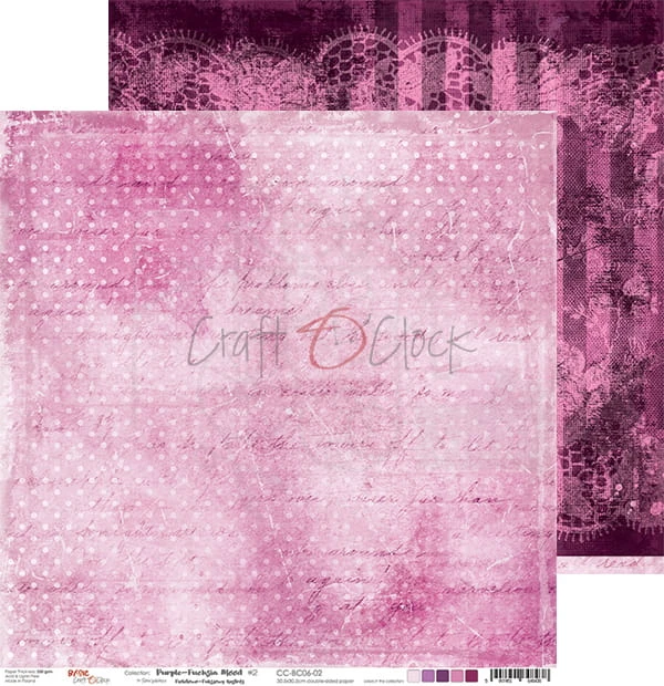 Zestaw papierów 30x30 Basic 06 Purple-Fuchsia Mood CC-ZD-BC06