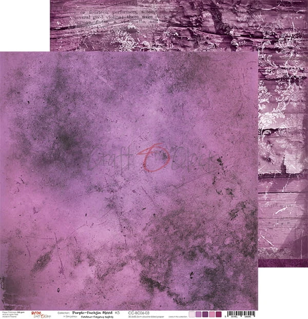 Zestaw papierów 30x30 Basic 06 Purple-Fuchsia Mood CC-ZD-BC06