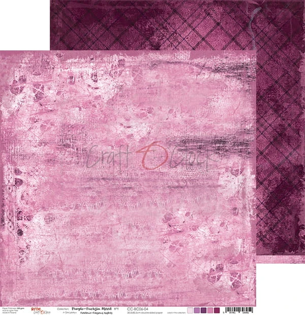 Zestaw papierów 30x30 Basic 06 Purple-Fuchsia Mood CC-ZD-BC06
