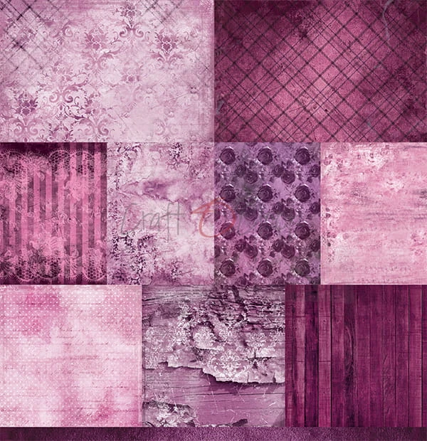 Zestaw papierów 30x30 Basic 06 Purple-Fuchsia Mood CC-ZD-BC06