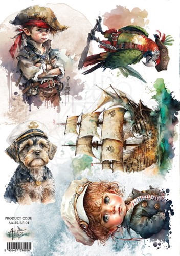Papier ryżowy A4 Sea Stories 1 AA-SS-RP-01 Alchemy of Art
