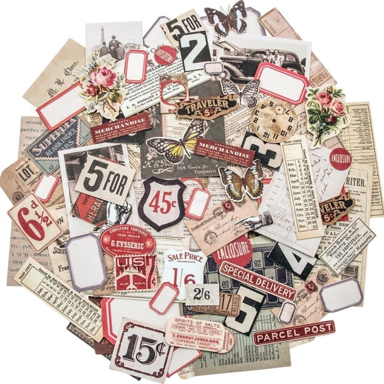 Ozdoby papierowe Idea-Ology Snippets Ephemera TH93564 Tim Holtz