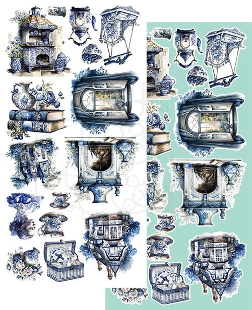Zestaw papierów 15x30 elementy do wycinania Sea Stories AA-SS-10 Alchemy of Art