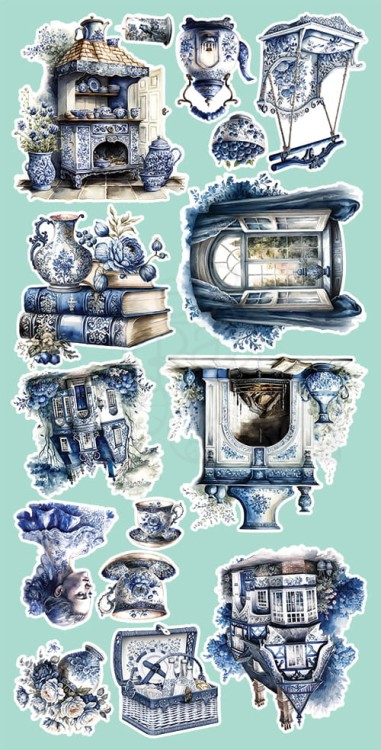 Zestaw papierów 15x30 elementy do wycinania Sea Stories AA-SS-10 Alchemy of Art