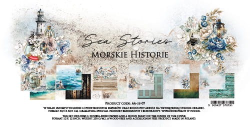 Zestaw papierów 30x30 Sea Stories AA-SS-07 Alchemy of Art