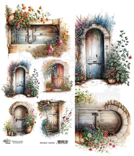 Papier 15x30 elementy do wycinania Doors Drzwi AA-DOORS-01 Alchemy of Art
