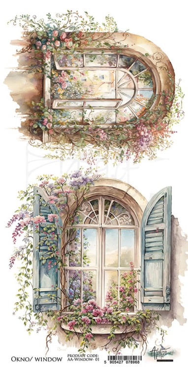 Papier 15x30 elementy do wycinania Window Okno AA-WINDOW-01 Alchemy of Art