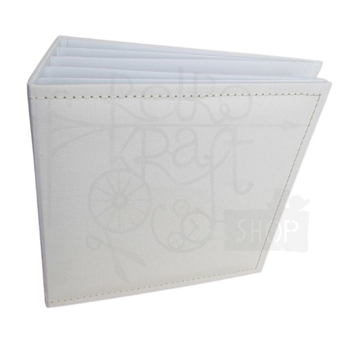 Album Bazyliszek 16x16 biały z przeszyciami Eco Scrapbooking