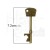 Klucz metalowy kluczyk 6 - duży - brąz