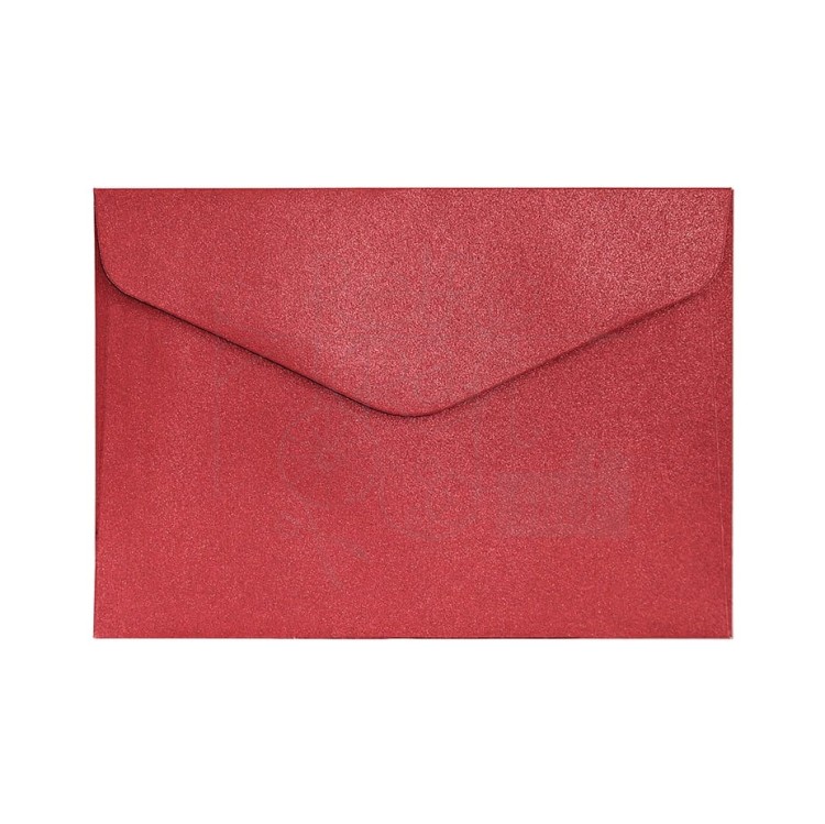 Koperta C6 Pearl czerwony Galeria Papieru