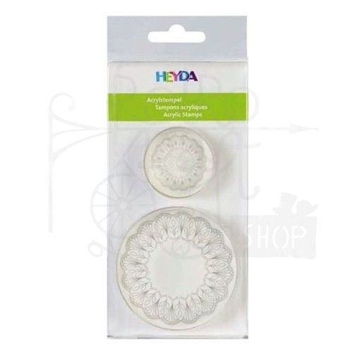 Stempel gumowy kauczukowy rozety ramki 1 zestaw 2 szt 48886 44 Heyda