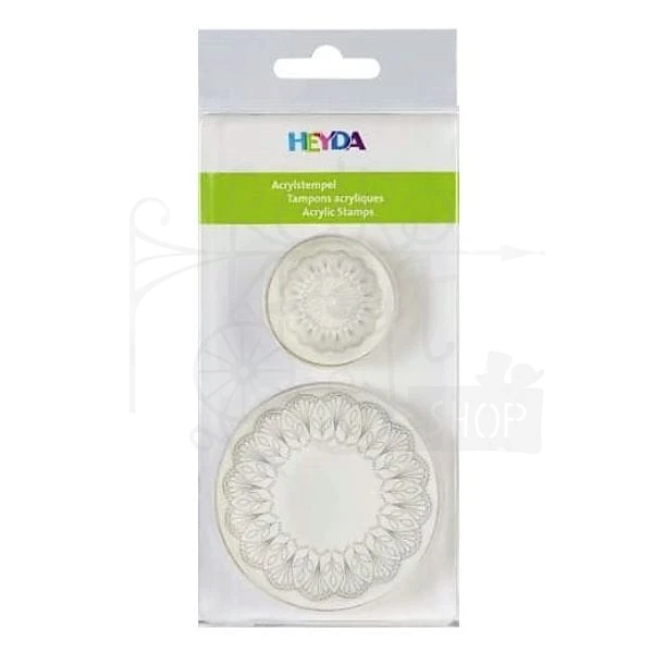 Stempel gumowy kauczukowy rozety ramki 1 zestaw 2 szt 48886 44 Heyda