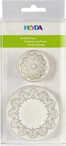 Stempel gumowy kauczukowy rozety ramki 2 zestaw 2 szt 48886 45 Heyda