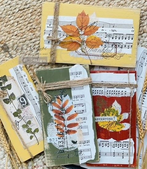 Rub-on Decor Transfers 15x32.5cm Foliage Collector 3 arkusze ReDesign 655426 Prima