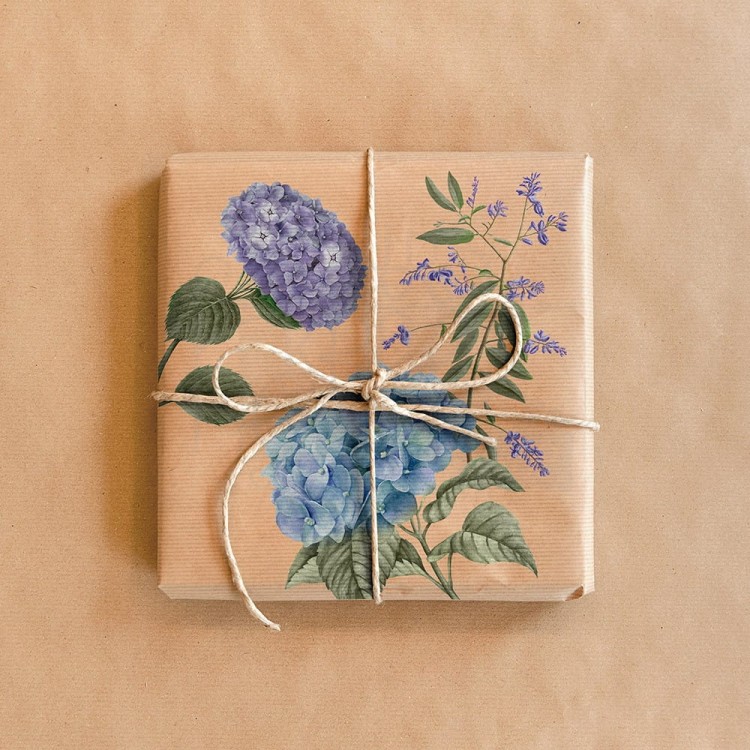 Rub-on Decor Transfers 15x32.5cm Mystic Hydrangea 3 arkusze ReDesign 653408 Prima