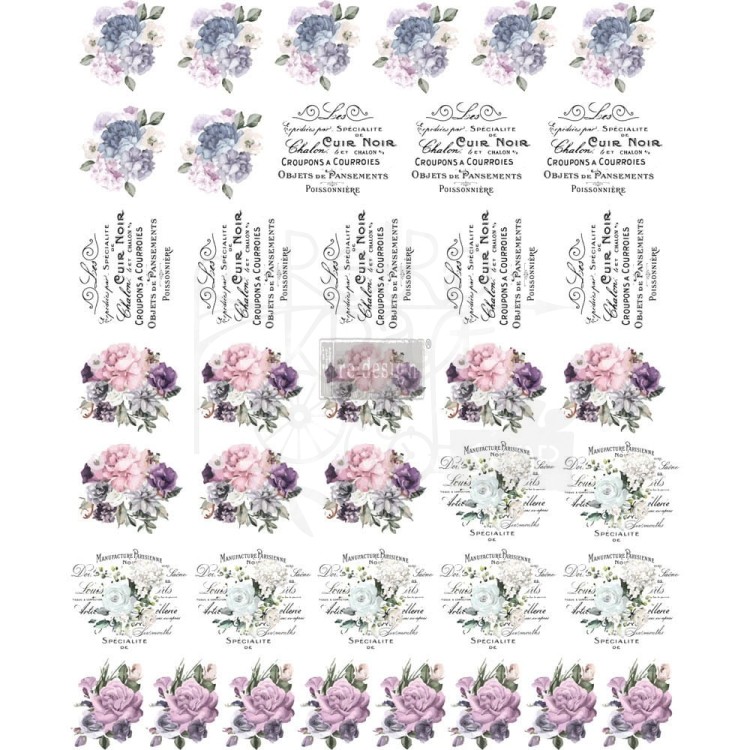 Rub-on Decor Transfers 21.6x26.7cm Paris Cottage ReDesign 636746 Prima