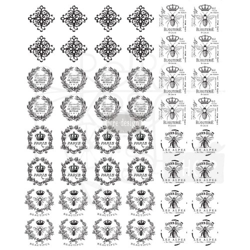 Rub-on Decor Transfers 21.6x26.7cm Parisienne ReDesign 635770 Prima