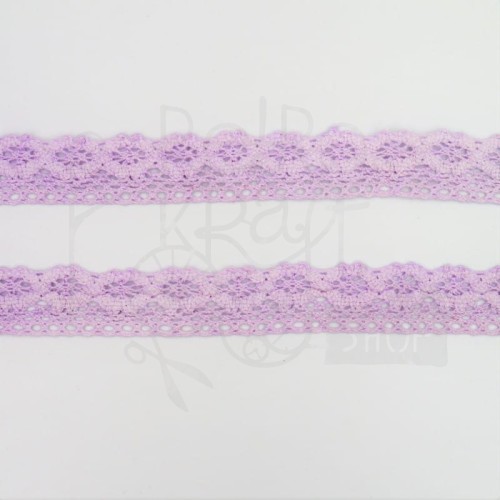 Koronka bawełniana kolor lawendowy 26mm - 1mb