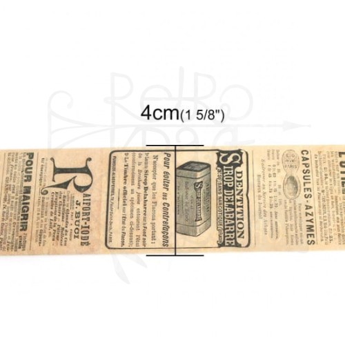 Taśma washi tape szeroka kraft - gazeta