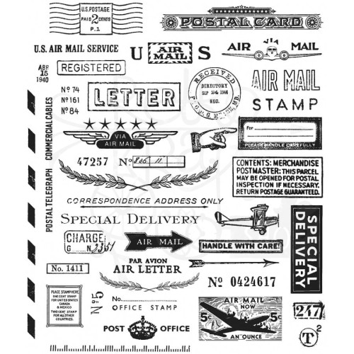 Stempel gumowy kauczukowy Correspondence CMS-LG225 Tim Holtz Stampers Anonymous