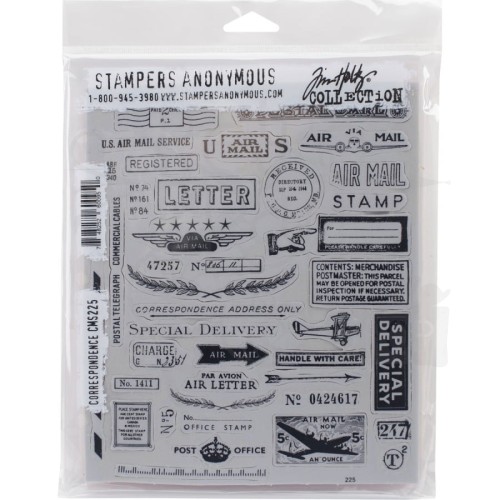 Stempel gumowy kauczukowy Correspondence CMS-LG225 Tim Holtz Stampers Anonymous