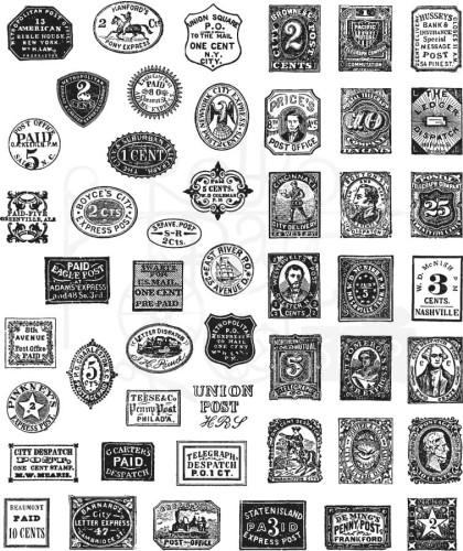 Stempel gumowy kauczukowy Stamp Collector CMS-LG338 Tim Holtz Stampers Anonymous