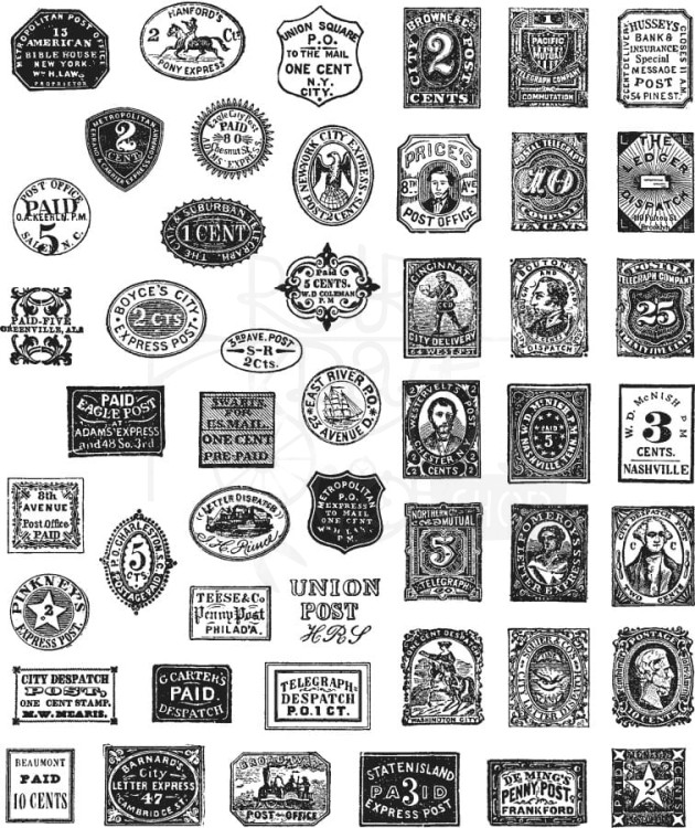 Stempel gumowy kauczukowy Stamp Collector CMS-LG338 Tim Holtz Stampers Anonymous