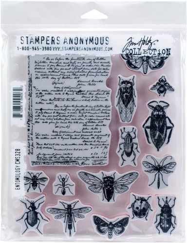 Stempel gumowy kauczukowy Entomology CMS328 Tim Holtz Stampers Anonymous