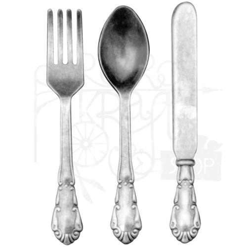 Ozdoby metalowe Idea-ology Silverware Adornments 9szt TH93254 Tim Holtz