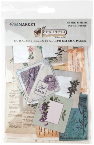 Ozdoby papierowe Curators Essential Ephemera Pages 45 elementów C37070 49 and Market