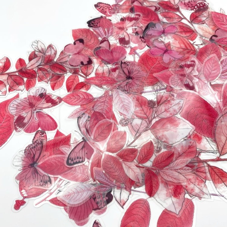 Ozdoby liście Color Swatch Blossom Acetate Leaves 78szt CSB40155 49 and Market