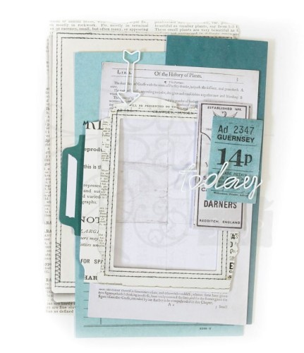 Ozdoby papierowe ramki i tagi z przeszyciami Vintage Artistry Essentials 6szt VAE34598 49 and Market