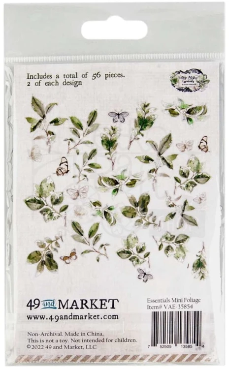 Ozdoby liście Vintage Artistry Essentials Foliage Mini 56szt VAE35854 49 and Market