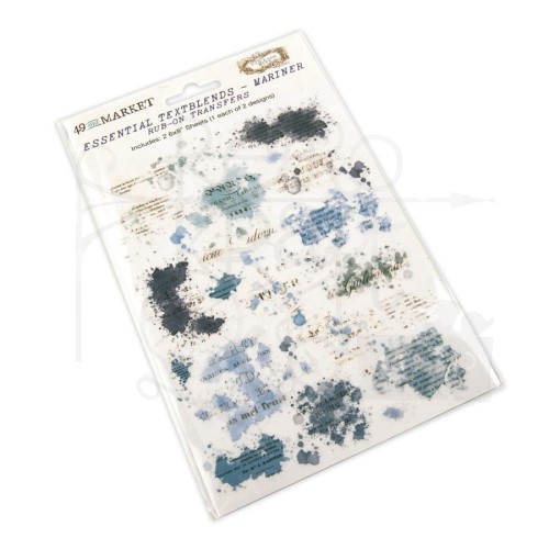 Rub-on transfer 15x20cm Essential Textblends Mariner 2 arkusze VBRUBONS 37568 49 and Market