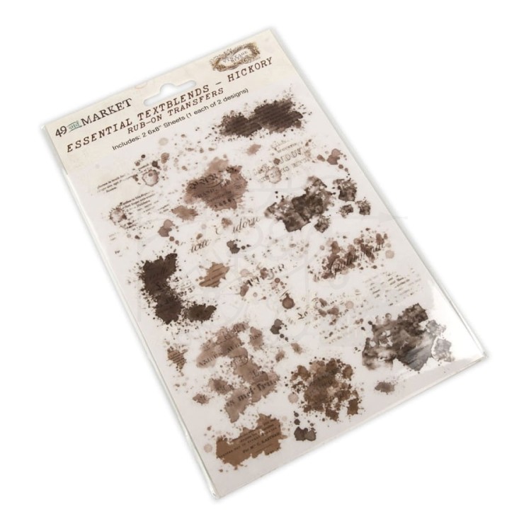 Rub-on transfer 15x20cm Essential Textblends Hickory 2 arkusze VBRUBONS 37605 49 and Market