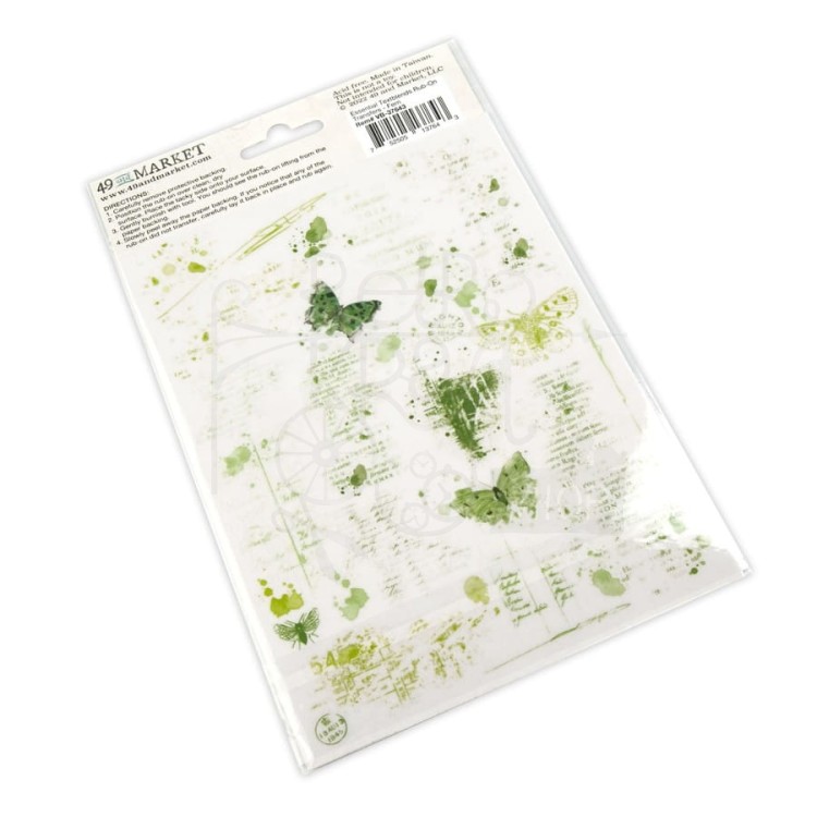Rub-on transfer 15x20cm Essential Textblends Fern 2 arkusze VBRUBONS 37643 49 and Market