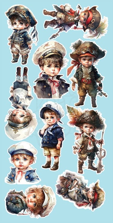 Papier 15x30 elementy do wycinania Baby Boy AA-BB-01 Alchemy of Art