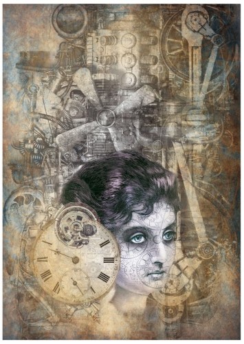 Papier ryżowy 24x33 Steampunk 4 LBD243.4 LaBlanche