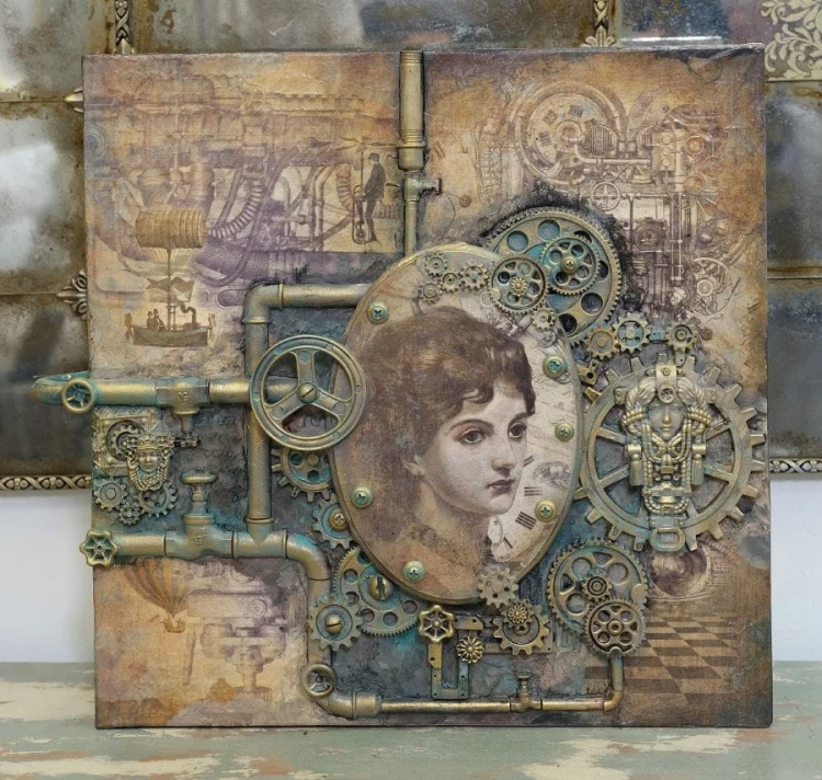 Papier ryżowy 24x33 Steampunk 2 LBD243.2 LaBlanche