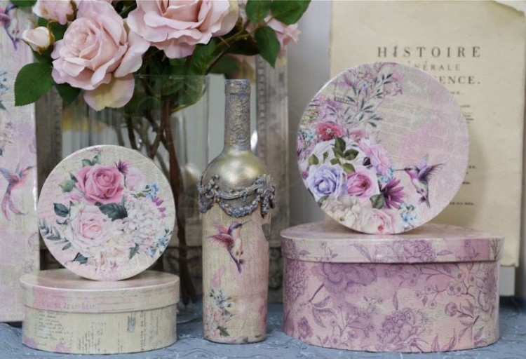 Papier do decoupage 34x49 Elegant Rose 4 LBD252 LaBlanche